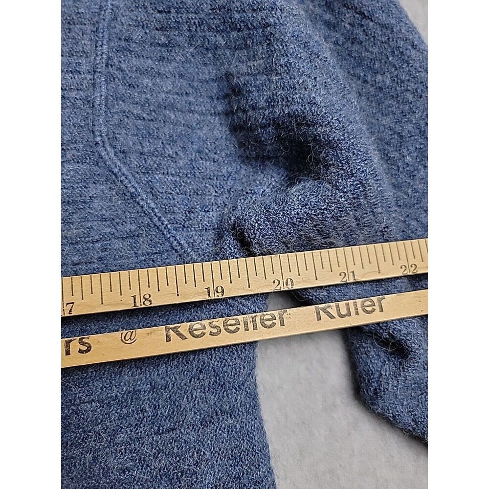 Carnoustie Sweater 1/4 Zip Pullover Mens M Blue Baby Alpaca Golf Preppy Soft Dad - Picture 9 of 12